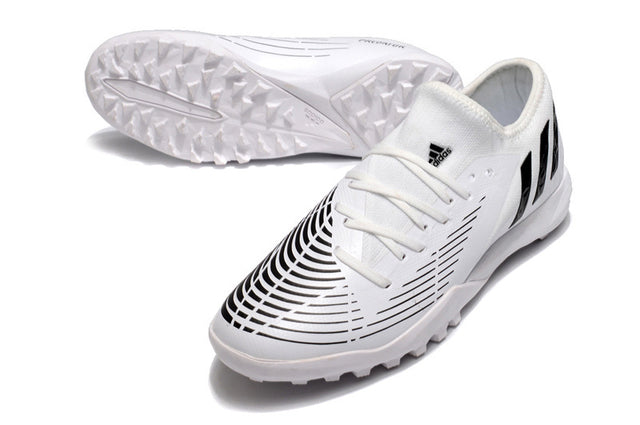 Chuteira Adidas Predator Edge.3 Low Society TF - Branco/Preto