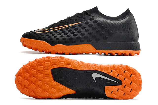 Chuteira Nike Phantom Ultra Venom Society TF - Preto/Laranja