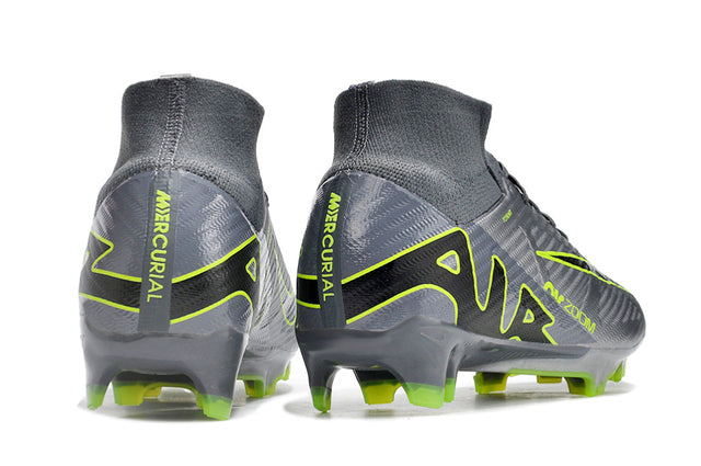 Chuteira Nike Air Zoom Mercurial Superfly 9 Elite - Cinza/Verde
