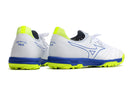 Chuteira Mizuno Morelia Neo Sala β Society - Branco/Azul/Verde