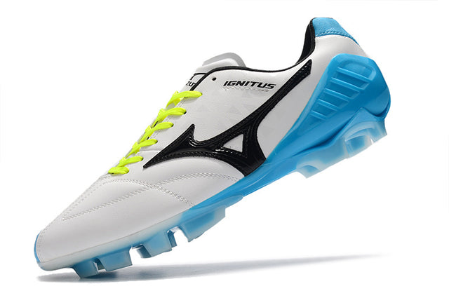 Chuteira Mizuno Wave Ignitus Japan FG - Branco/Azul