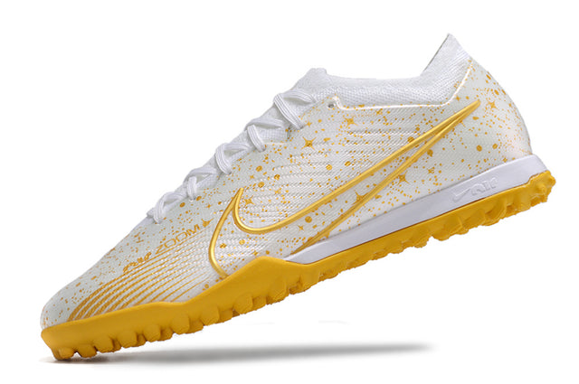 Chuteira Nike Mercurial Vapor 15 Elite Society - Branco/Dourado