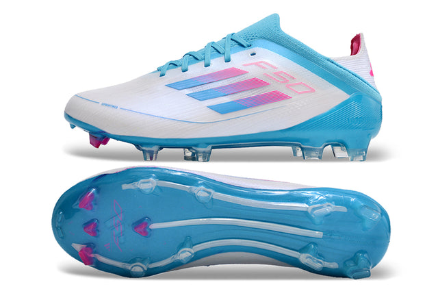 Chuteira Adidas F50 X Campo - Branco/Azul