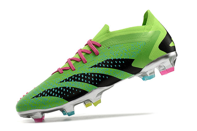 Chuteira Adidas Predator Accuracy.1 Low FG - Verde/Rosa