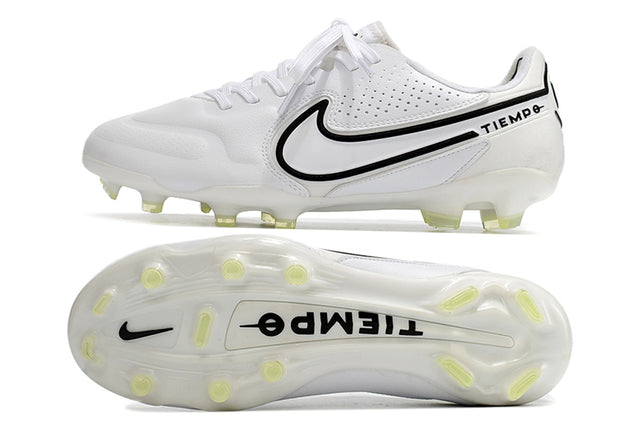 Chuteira Nike Tiempo 9 Elite Campo FG - Branco/Preto