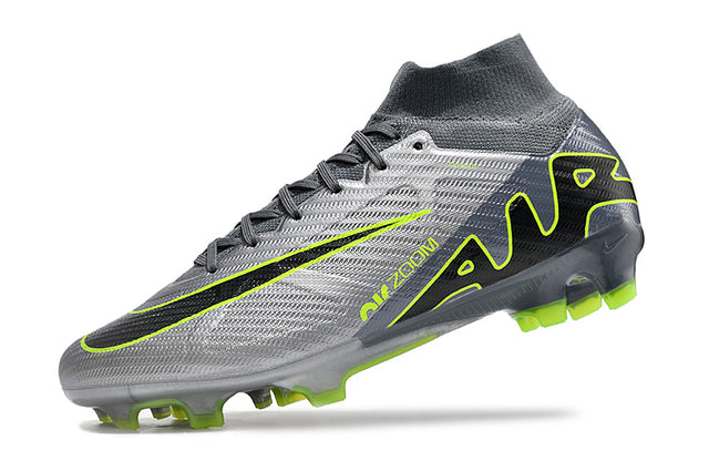 Chuteira Nike Air Zoom Mercurial Superfly 9 Elite - Cinza/Verde