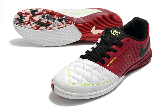 Chuteira Nike Lunar Gato Futsal - Branco/Roxo
