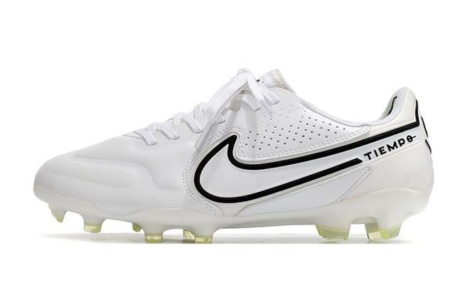 Chuteira Nike Tiempo 9 Elite Campo FG - Branco/Preto