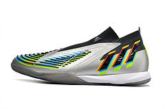 Chuteira Adidas Predator Edge+ Futsal IC - Prata/Preto