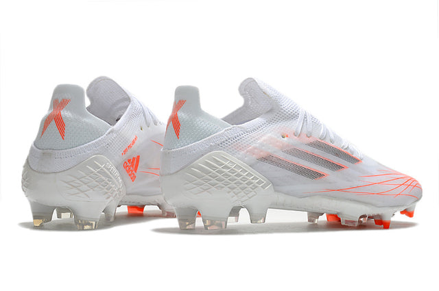 Chuteira Adidas Speedfow.1 FG - Branco/Laranja
