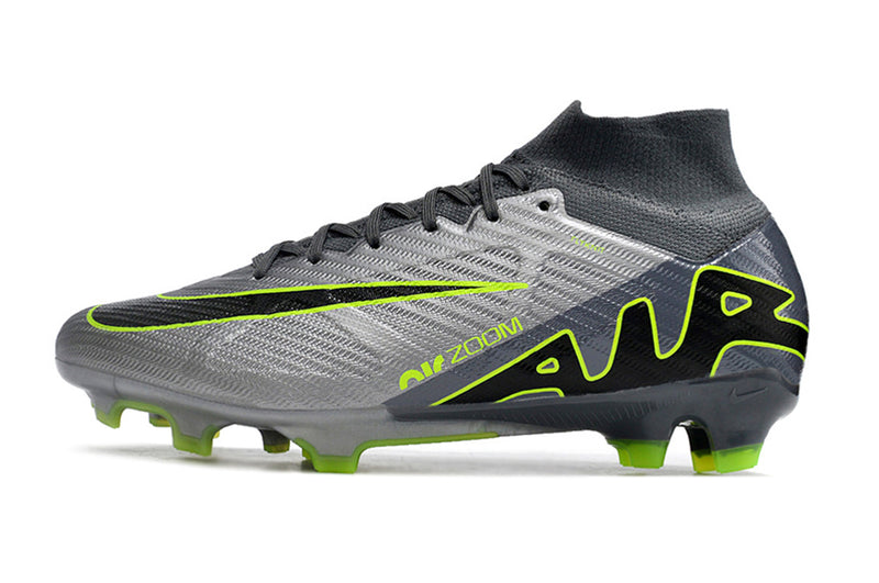Chuteira Nike Air Zoom Mercurial Superfly 9 Elite - Cinza/Verde