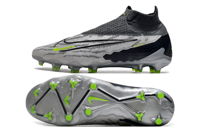 Chuteira Nike Campo Phantom GX Elite FG - Cinza/Verde