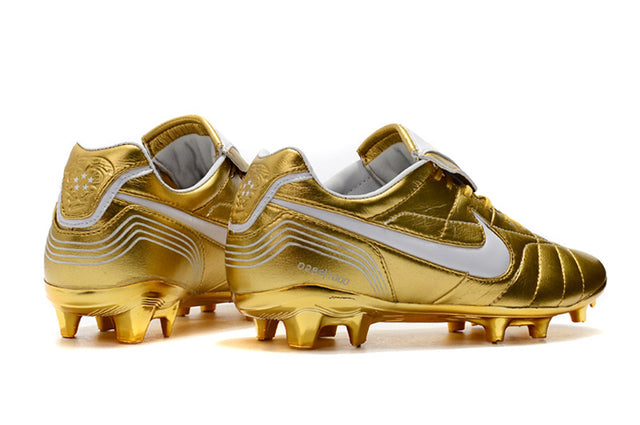Chuteira Nike 10R Elite FG - Dourado/Branco